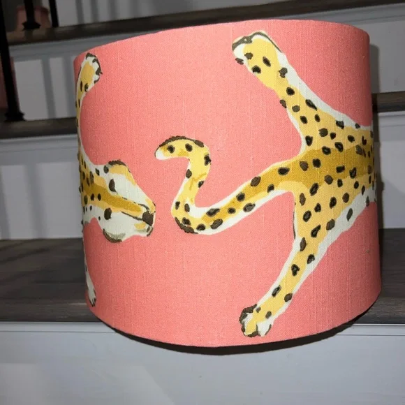 Anthropologie Dana Gibson Leopard Drum Lamp Shade new with tags